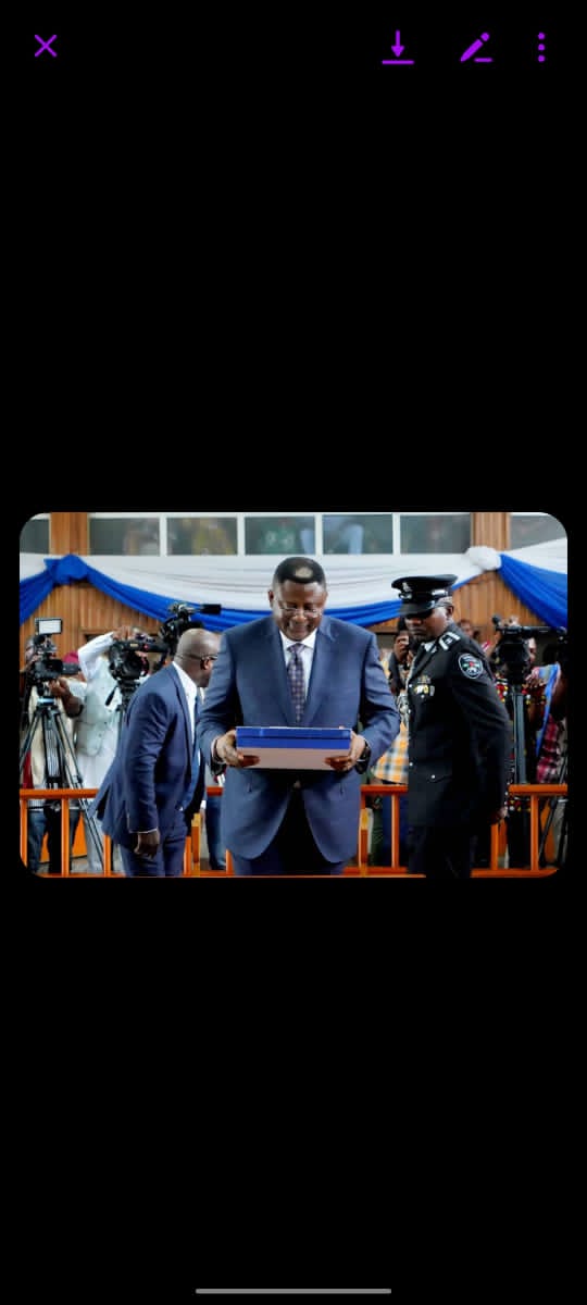 Prince Bassey Otu Commends IRS during the 2024 Budget Presentation.