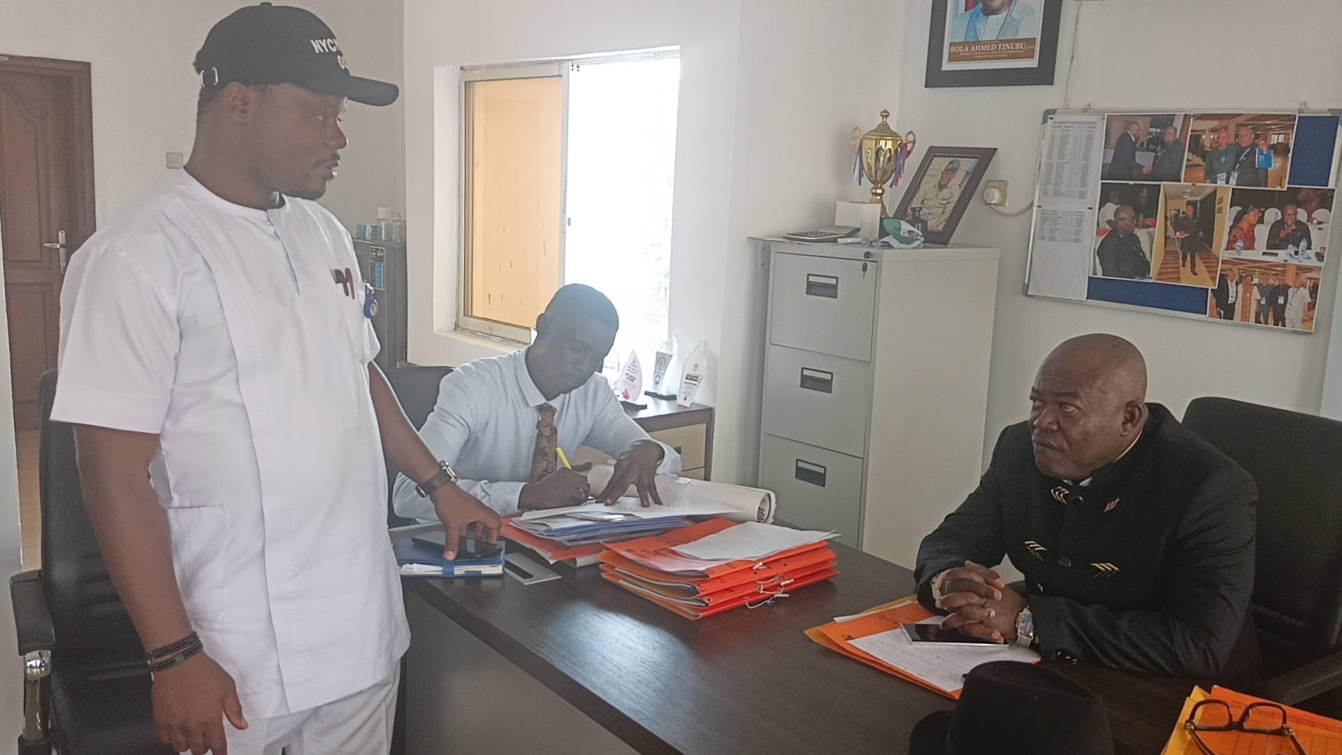 NYCN STATE CHAIRMAN STORMS NDDC OFFICE