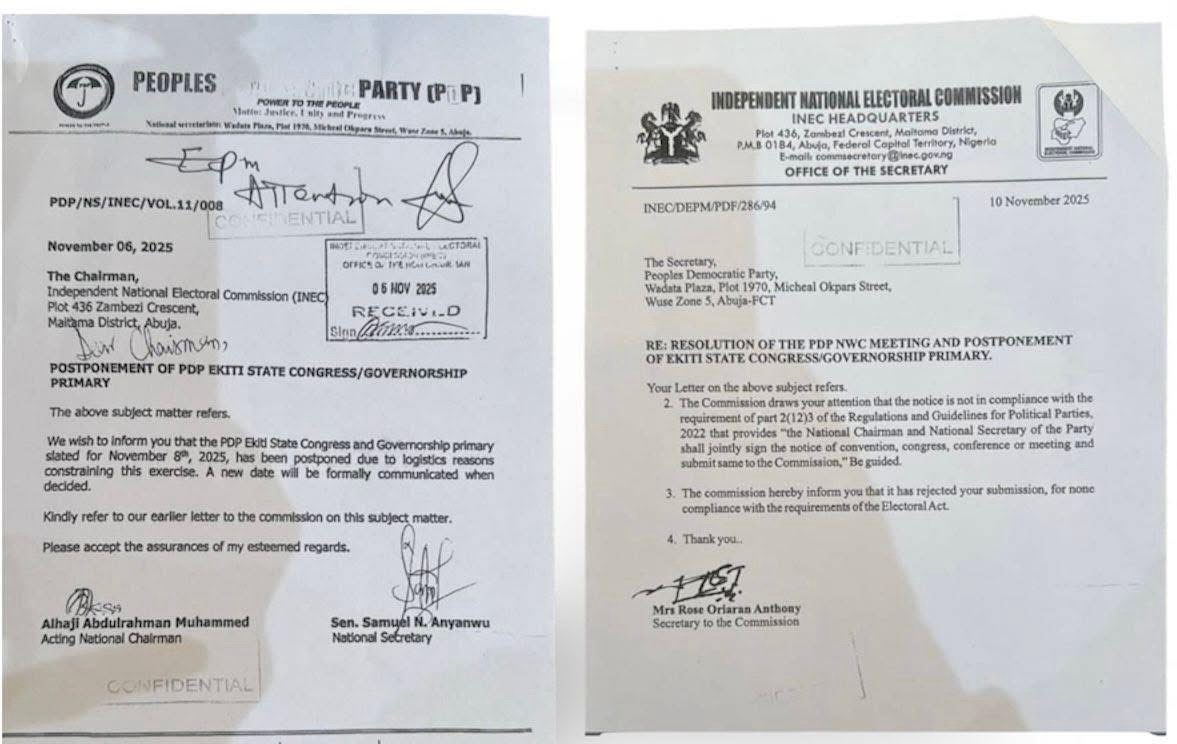 Breaking News:INEC Affirms Legitimate PDP NWC Under Kabiru Turaki,